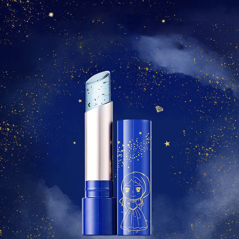 bálsamo labial de cristal que cambia de color